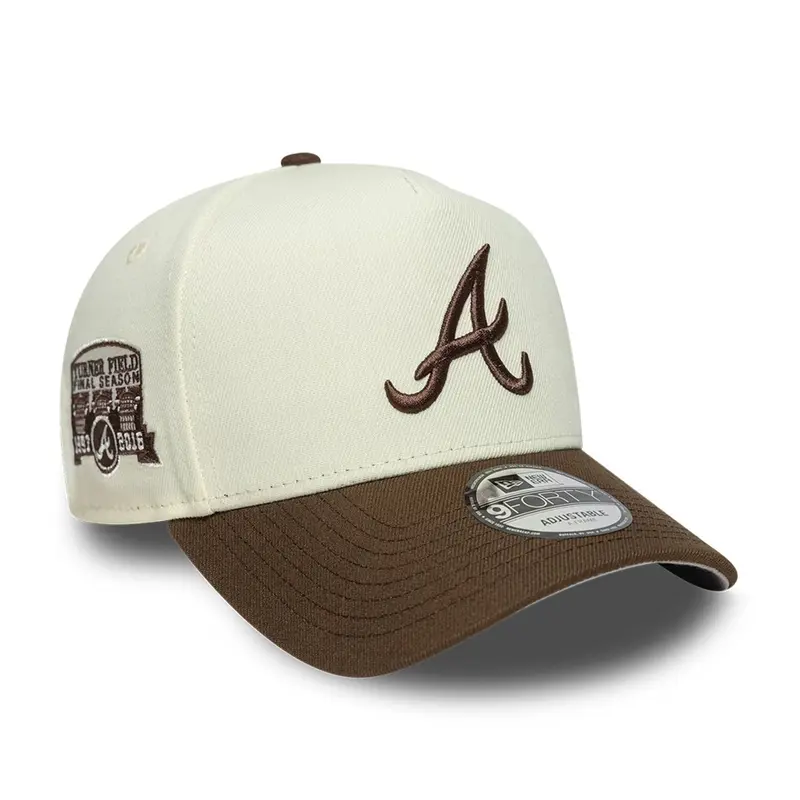 Atlanta Braves MLB Cream 9FORTY A-Frame Adjustable Cap