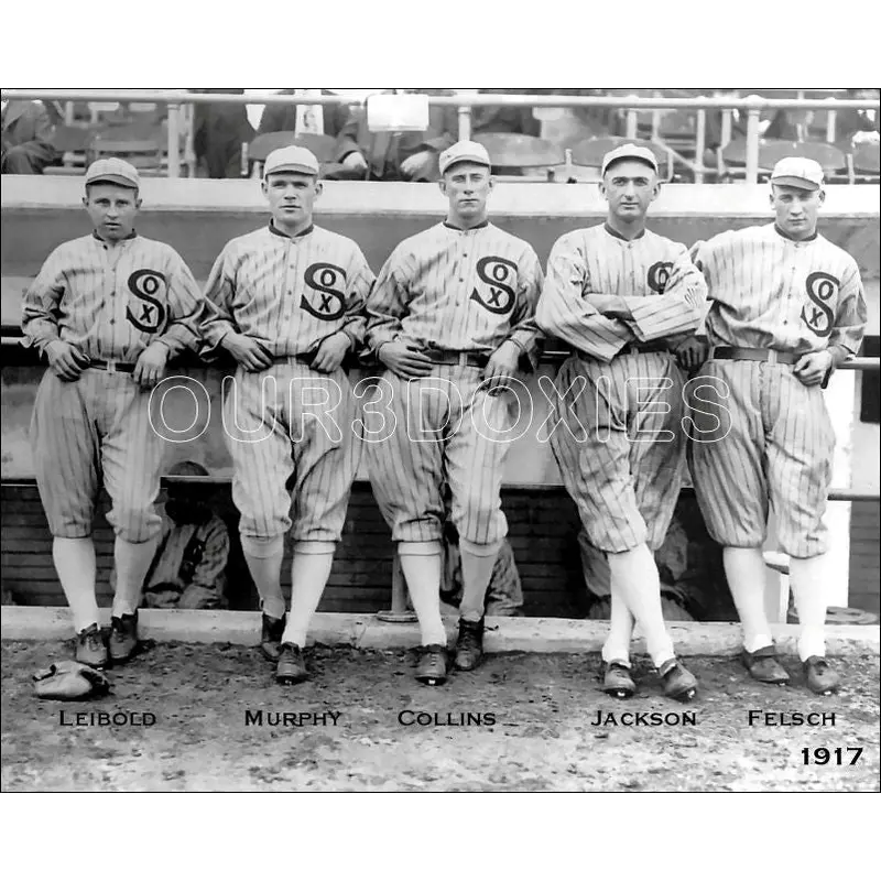 1917 Chicago White Sox 8X10 Photo - Jackson Liebold Murphy Felsch Collins - 855