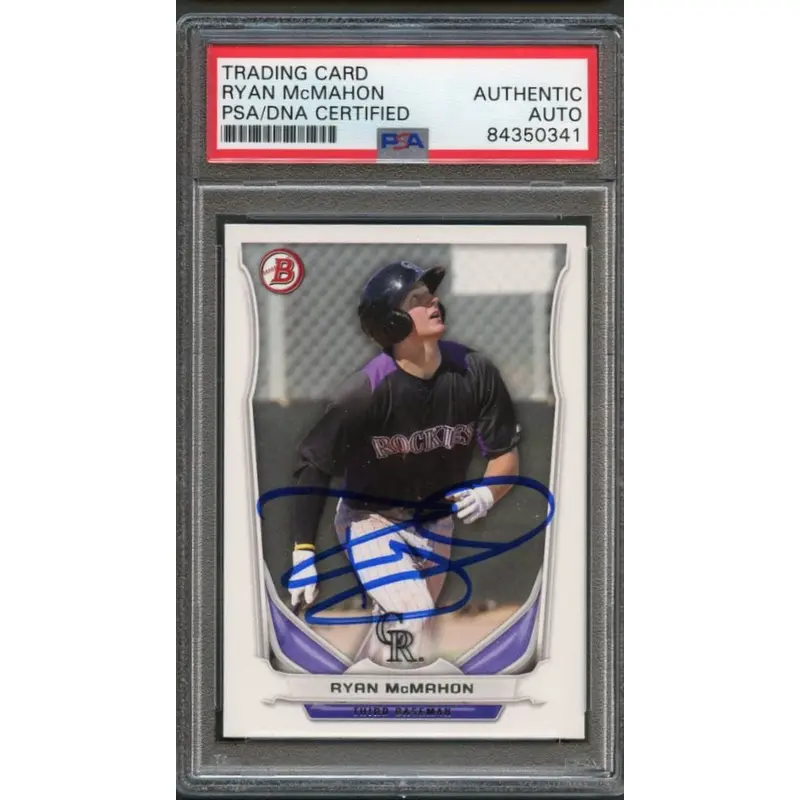 2014 Bowman Draft #60 Ryan McMahon Signed Card PSA Slabbed Auto