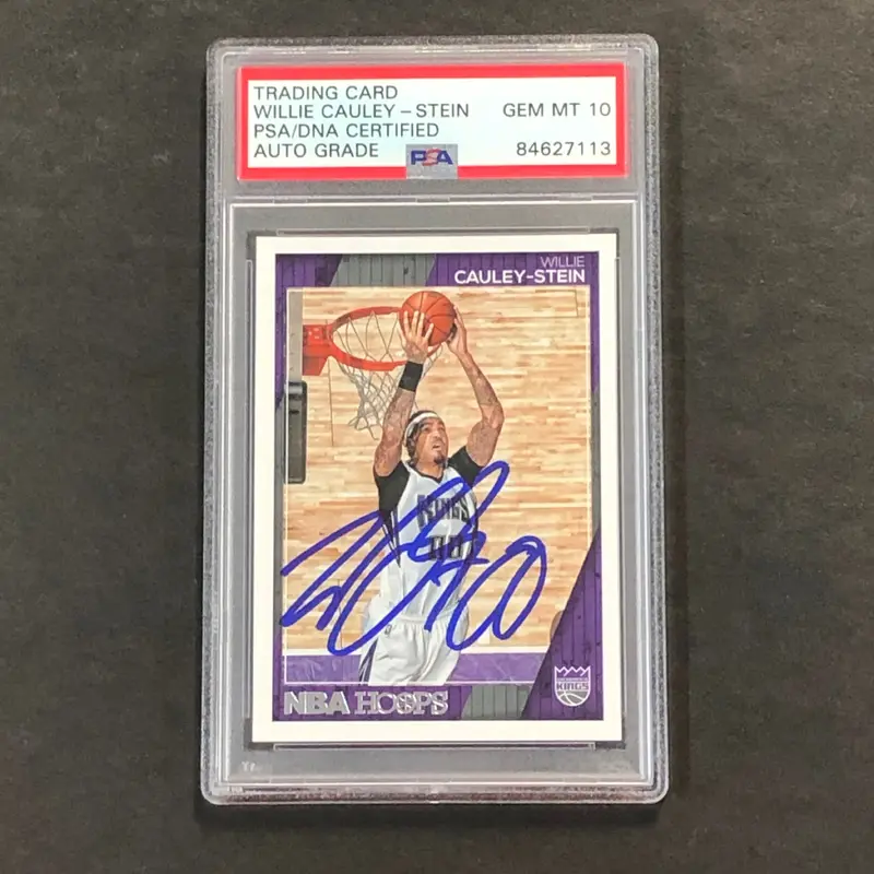 2016-17 NBA Hoops #63 Willie Cauley-Stein Signed Card AUTO GRADE 10 PSA Slabbed Kings