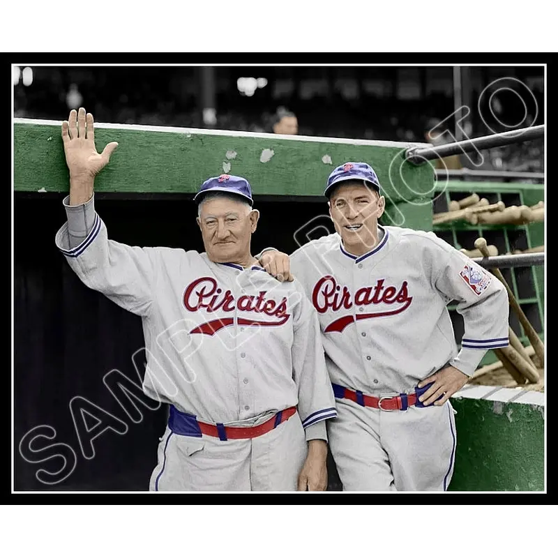 Honus Wagner Pie Traynor Colorized 8X10 Photo - 1939 Pittsburgh Pirates - 2070