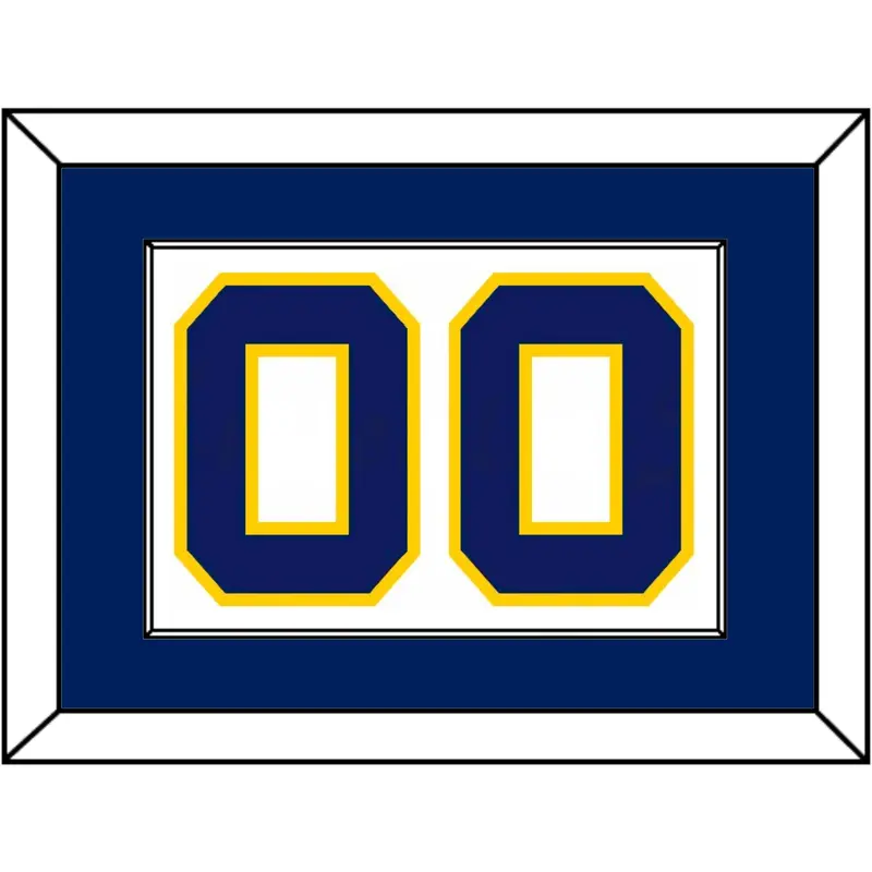 Navy Basketball Number - Home White (1983-1987) - Single Mat 1