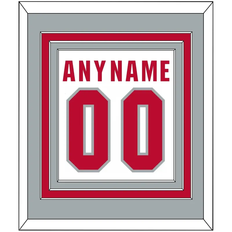 Ohio State Basketball Name & Number - Home White (2013-2014) - Triple Mat 3