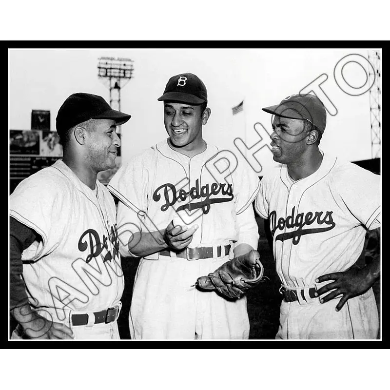 Robinson Campanella Newcombe 11X14 Photo - Brooklyn Dodgers - 1657