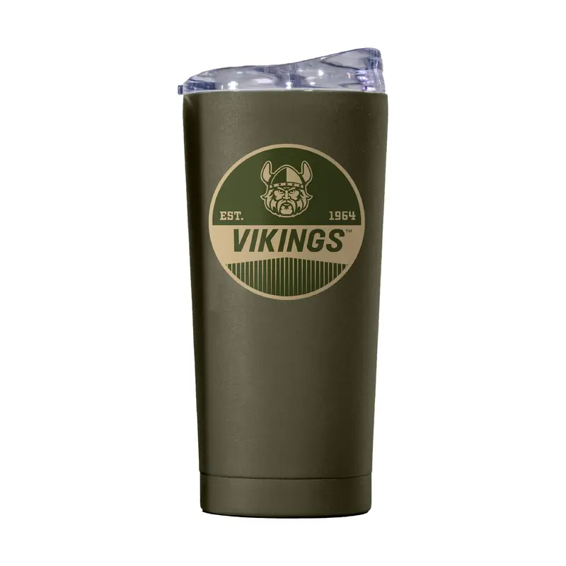 Cleveland State 20oz Olive Badge Powder Coat Tumbler