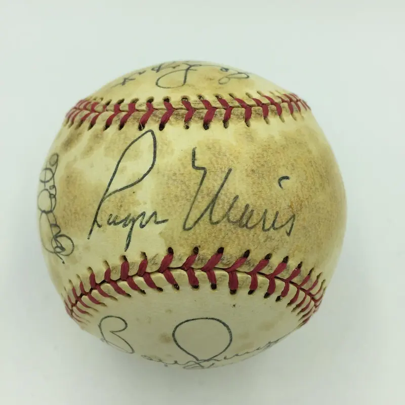 Roger Maris Jersey #9 Retirement Day 7/22/1984 Yankees Signed Baseball JSA COA