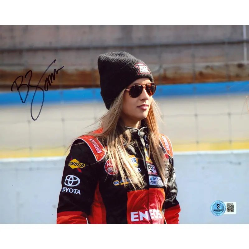 Brittney Zamora NASCAR Authentic Signed 8x10 Horizontal Photo Autographed BAS 5