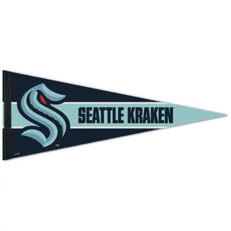 Seattle Kraken Official NHL Hockey Team Logo Premium Felt Pennant - Wincraft Inc.