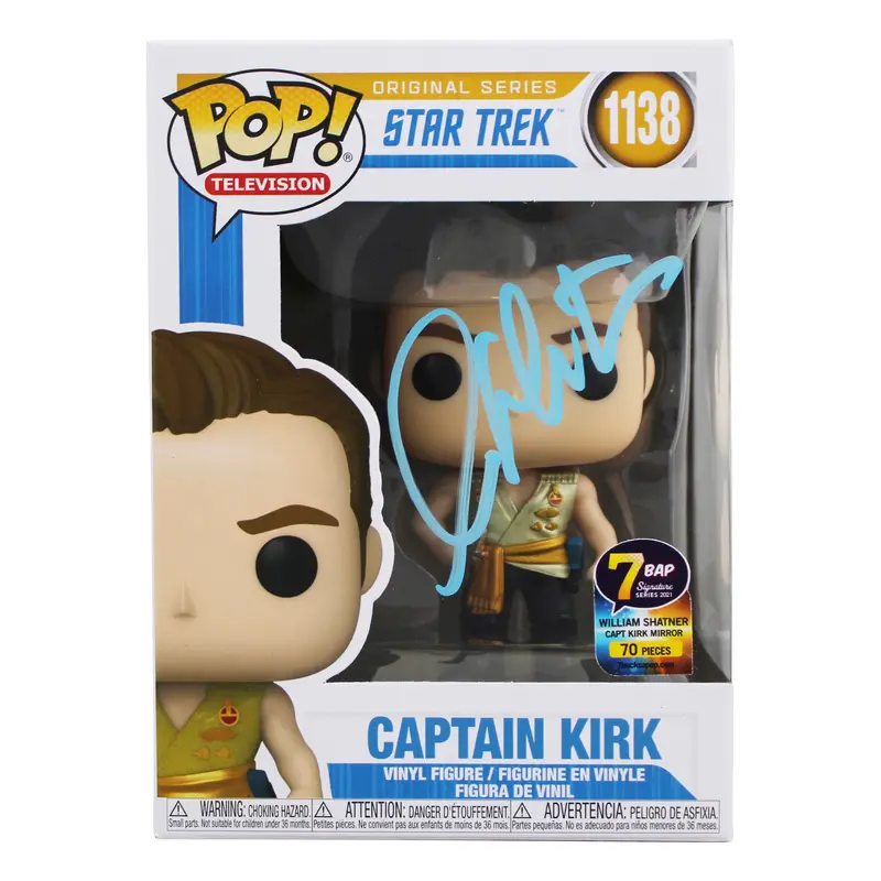 William Shatner Star Trek Signed Captain Kirk #1138 Funko Pop Vinyl Figure JSA