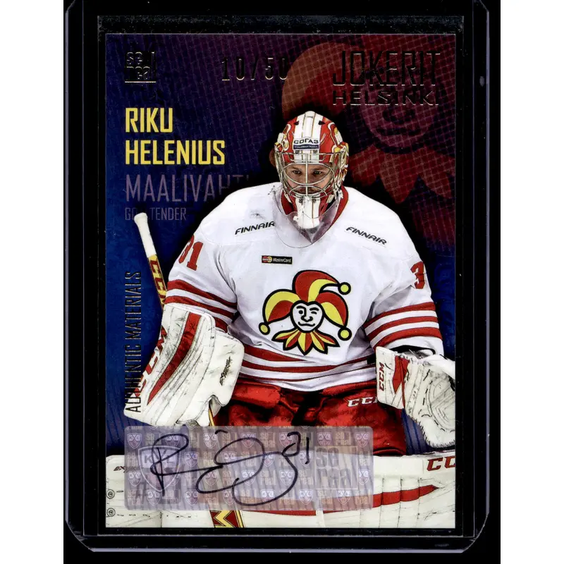2016-17 Sereal Jokerit Autograph - Riku Helenius #JOK-AUT-002 /50