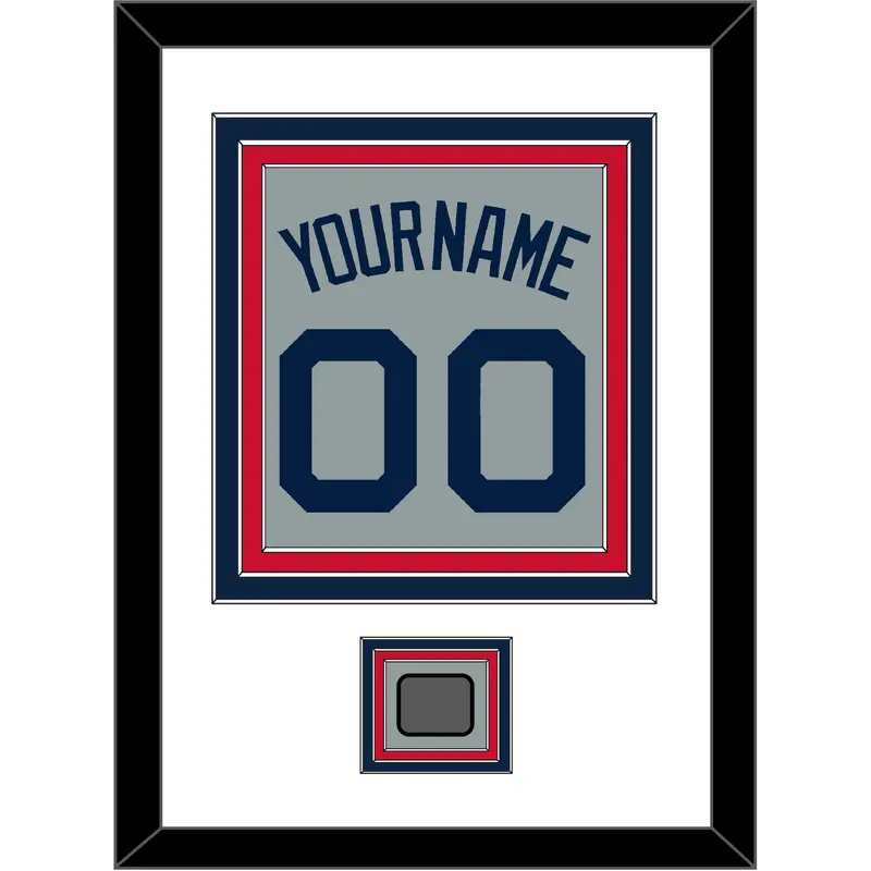Boston Name, Number & World Series Champions Patch - Road Gray (2009-2013) - Triple Mat 1