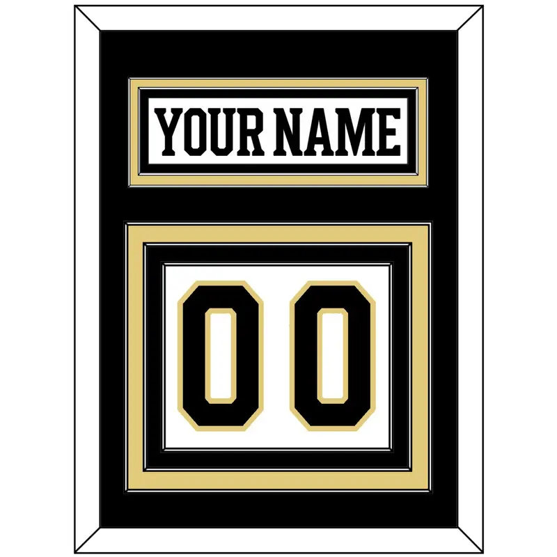 Boston Nameplate & Number (Back) - Centennial Road White - Triple Mat 2