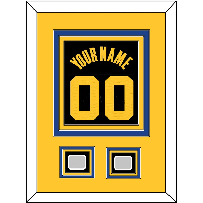 Golden State Name & Number With 2 Finals Patches - Black City (2021-2022) - Triple Mat 4