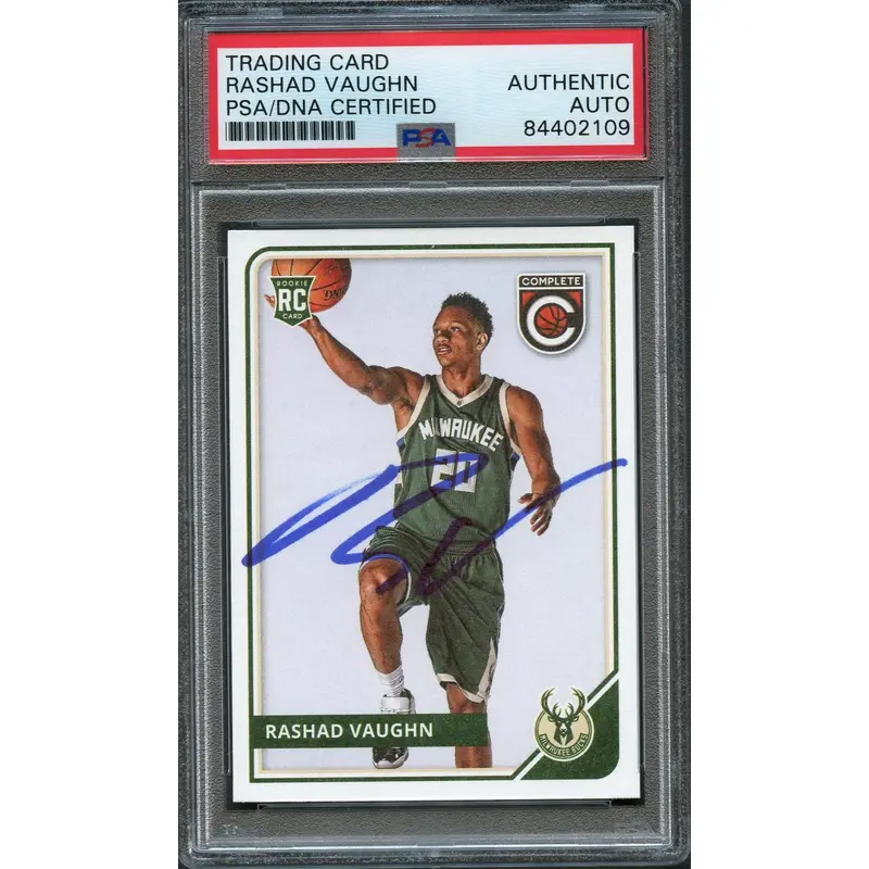 2015-16 Panini Complete #299 Rashad Vaughn Signed Card AUTO PSA Slabbed RC Rookie