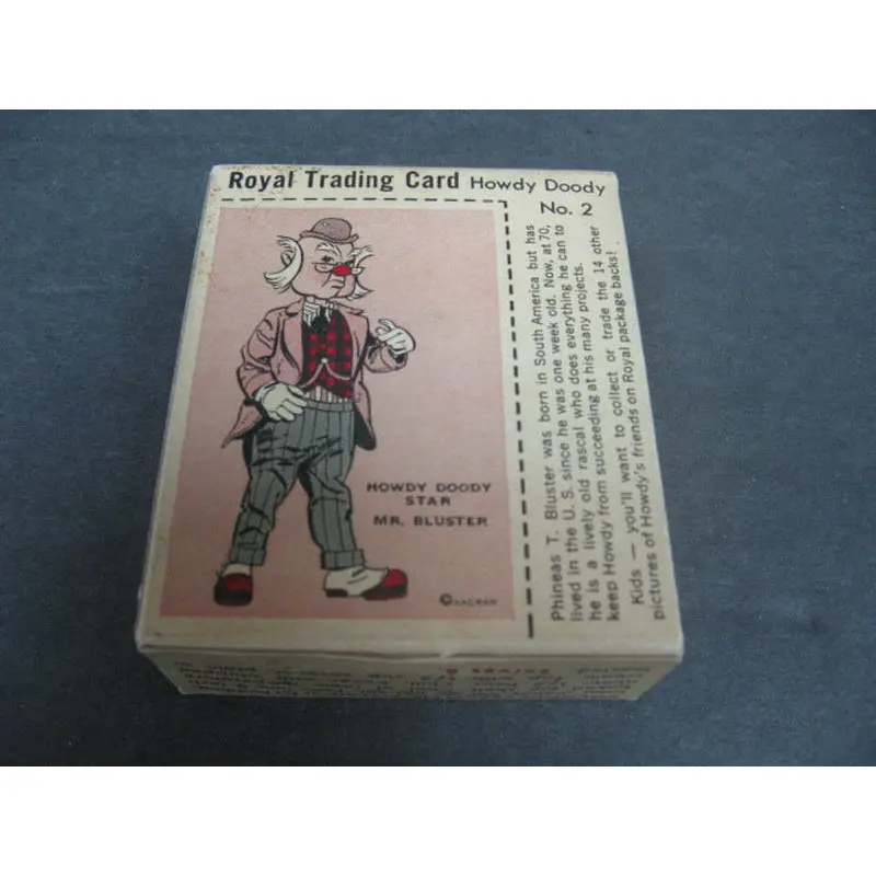 1950 Royal Pudding Howdy Doody Mr. Bluster Unopened Box