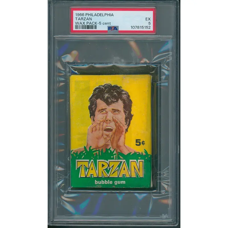1966 Philadelphia Tarzan Unopened 5 Cent Wax Pack PSA 5 *5152