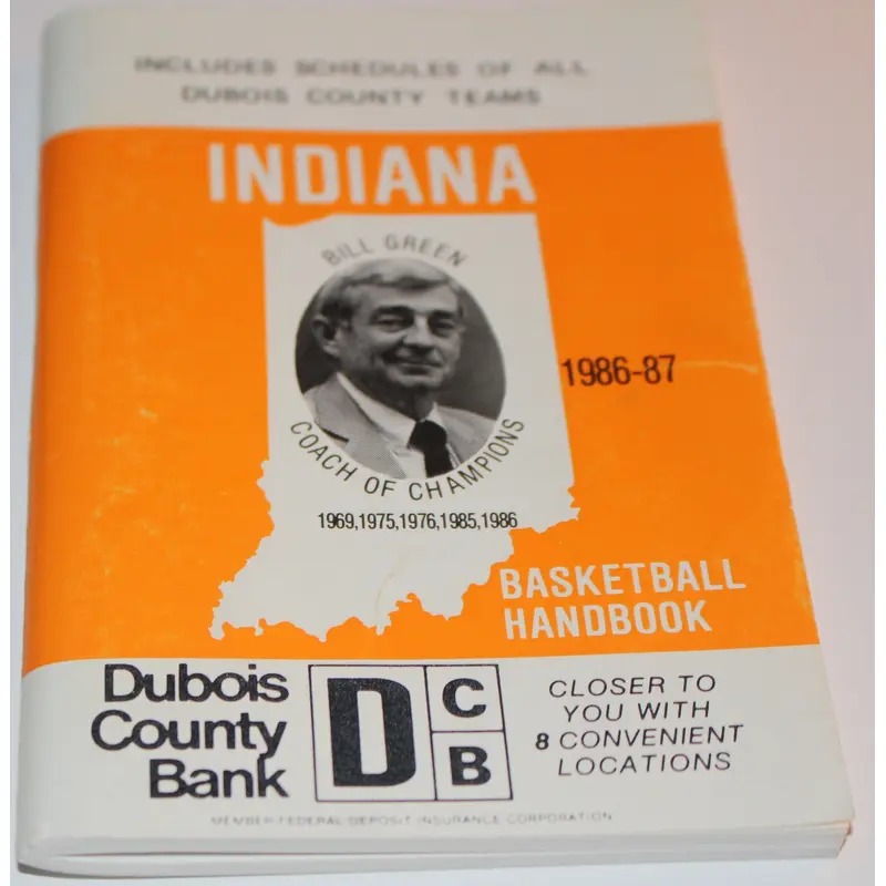 1986-87 Indiana Basketball Handbook