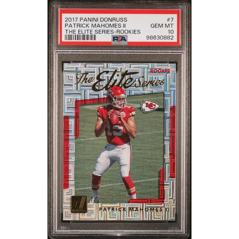Patrick Mahomes 2017 Donruss The Elite Series Rookeis PSA 10 Gem Mint