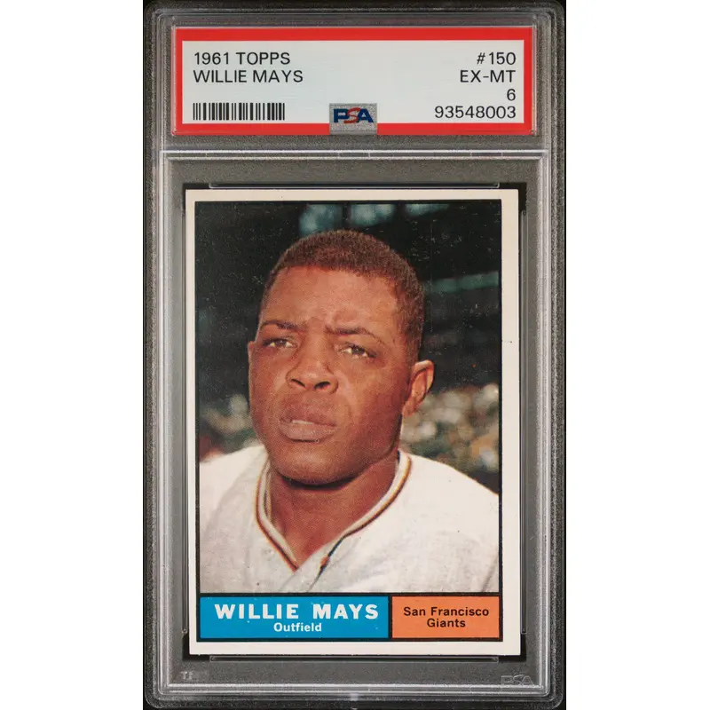 Willie Mays 1961 Topps #150 PSA 6 EX-Mint 8003
