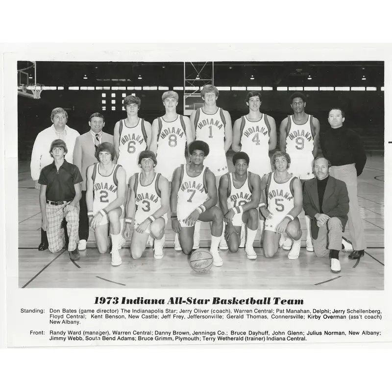 1973 Indiana High School Basketball Team 8x10 Photo, Kent Benson
