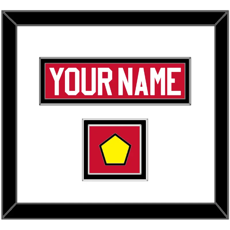 Chicago Nameplate & Logo Jersey Patch - Home Red - Double Mat 1