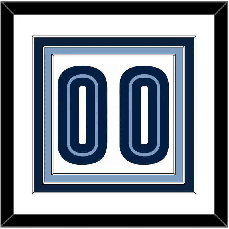 Memphis Number - Home White (2004-2010) - Triple Mat 1
