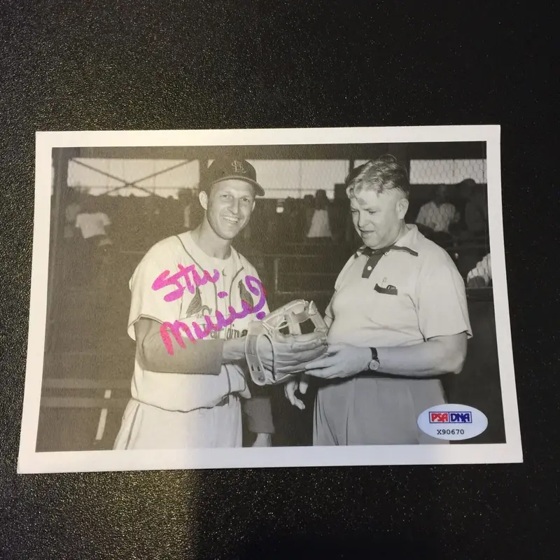 1950's Stan Musial Signed Autographed Original Photo From Musial Estate PSA DNA