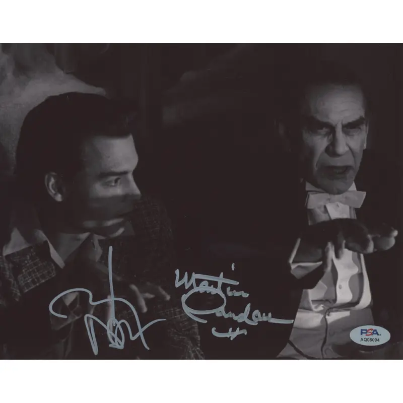 Johnny Depp & Martin Landau Ed Wood Authentic Signed 8x10 Photo PSA/DNA #AQ08094
