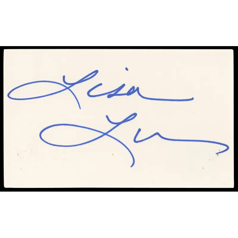 Lisa Lu Crazy Rich Asians Authentic Signed 3x5 Index Card BAS #BN89123