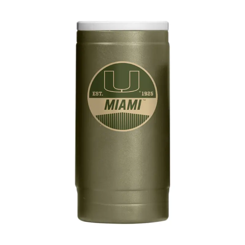 Miami  Badge Powder Coat Slim Can Coolie