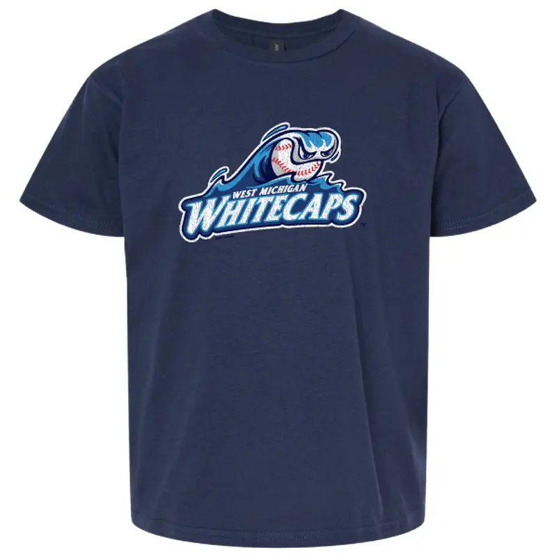 West Michigan Whitecaps Youth Primary Logo Tee - Navy