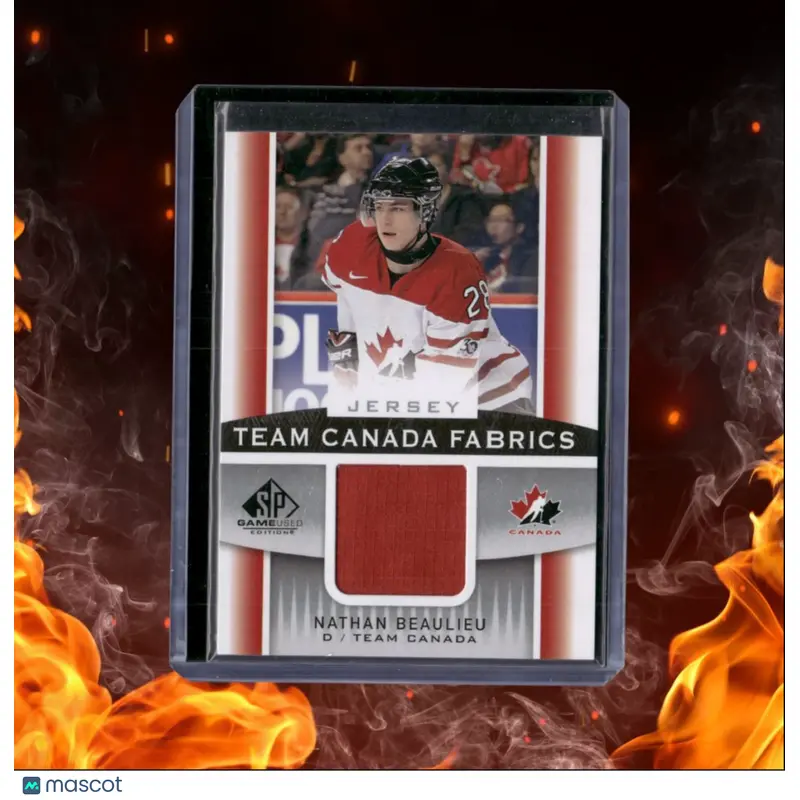 2013-14 SP Game Used Nathan Beaulieu Team Canada Fabrics Jersey #TC-NB