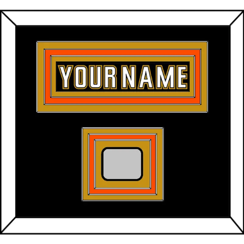 Anaheim Nameplate & Stanley Cup Champions Patch - Home Black (2006-2014) - Triple Mat 3