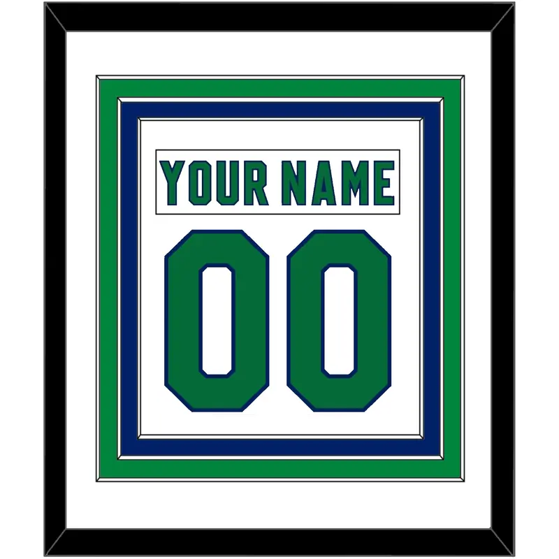 Carolina Nameplate & Number (Back) Combined - Heritage White - Triple Mat 1