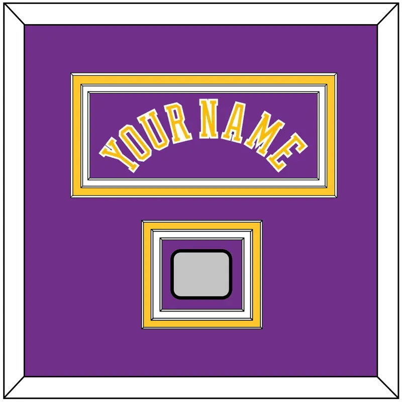 Los Angeles Name & Trophy Patch - Road Purple (1978-1997) - Triple Mat 2