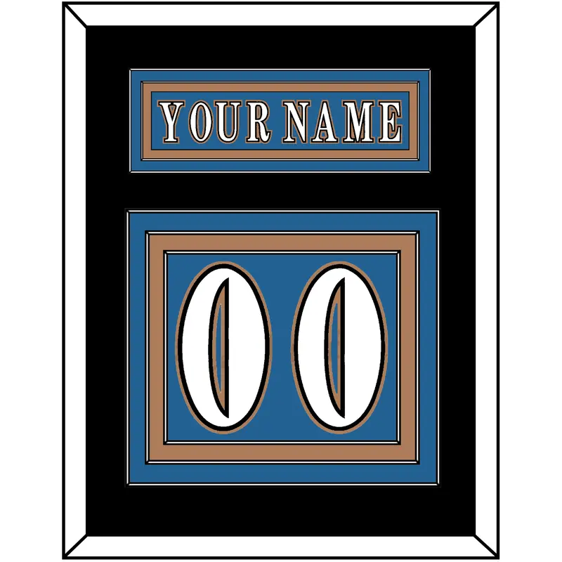 Washington Nameplate & Number (Back) - Road Blue (1995-2000) - Triple Mat 3