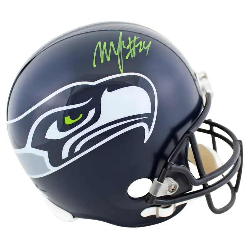 Seahawks Marshawn Lynch Authentic Signed Full Size Rep Helmet Autographed BAS