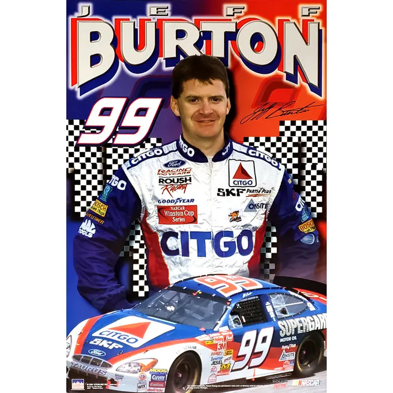 Jeff Burton Citgo NASCAR #99 Stock Car Racing Poster - Starline 2001