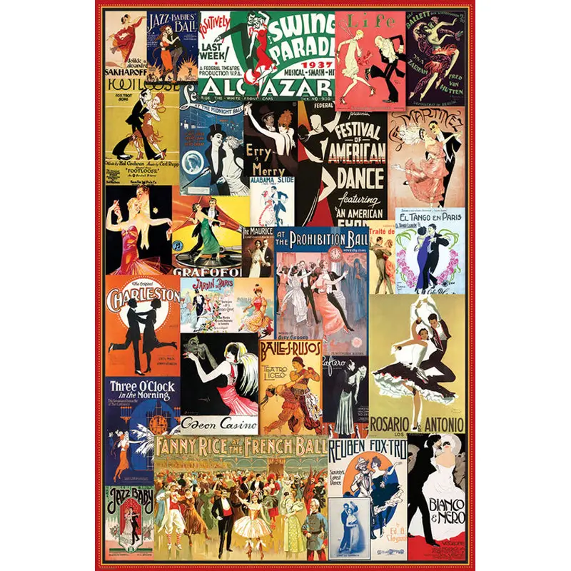 Vintage Dance Posters Collage (29 Reproductions) Poster - Eurographics Inc.