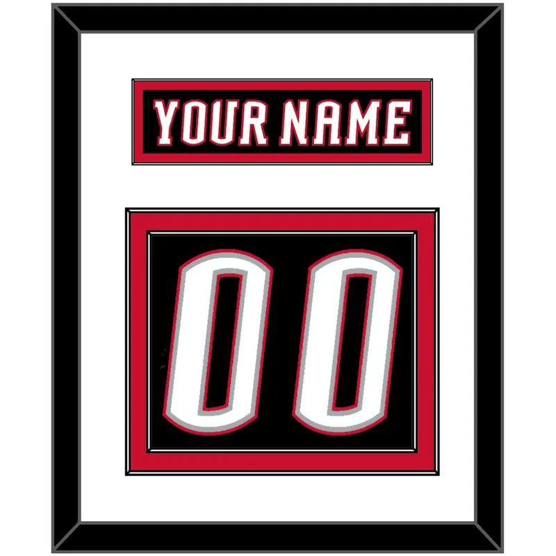 Buffalo Nameplate & Number (Back) - Road Black (1996-2006) - Double Mat 1