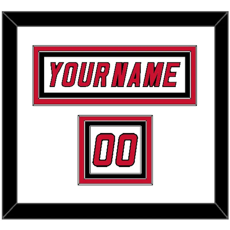 Carolina Nameplate & Number (Shoulder) - Road White (2007-2013) - Triple Mat 1