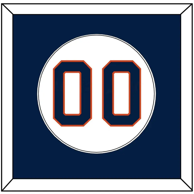 Houston Number - Home White - Single Mat 1