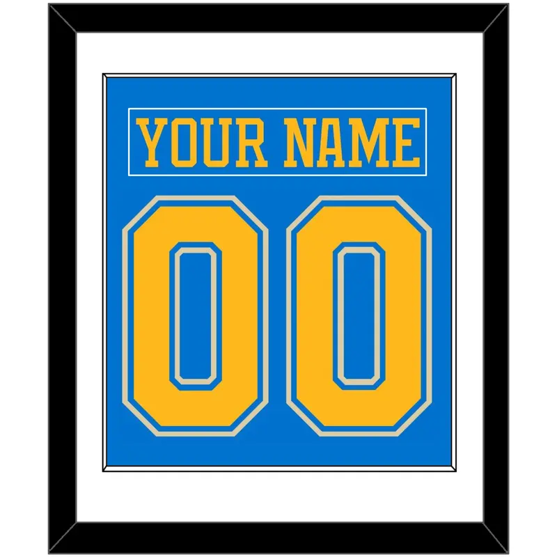 St. Louis Nameplate & Number (Back) Combined - Alternate Blue - Single Mat 1