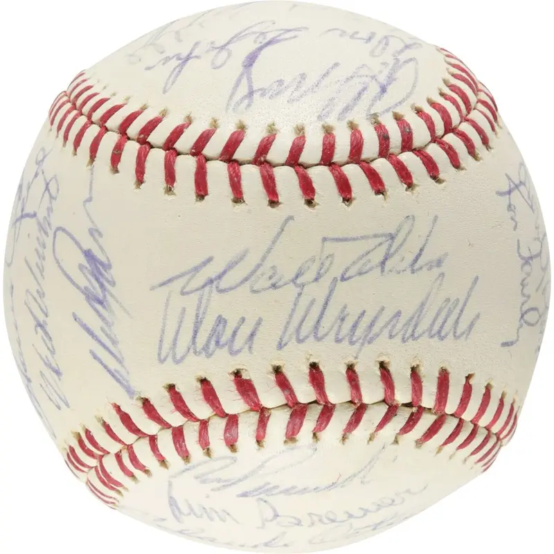 1965 Los Angeles Dodgers World Series Champs Team Signed Baseball Koufax PSA DNA