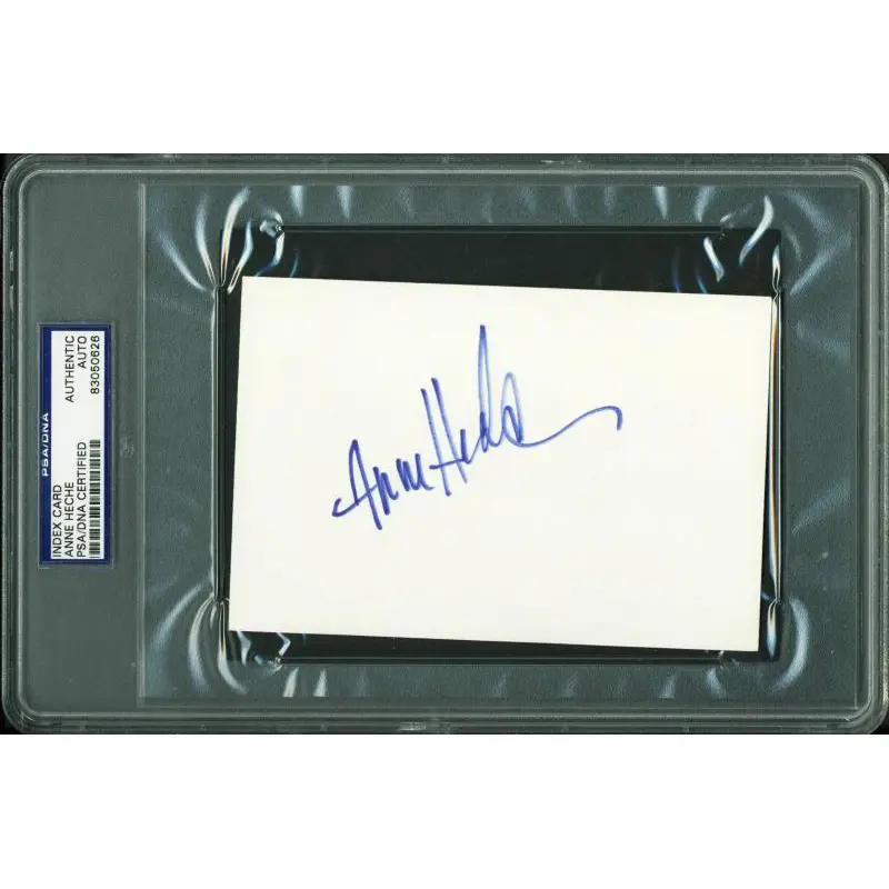 Anne Heche Authentic Signed 4X6 Index Card Autographed PSA/DNA Slabbed