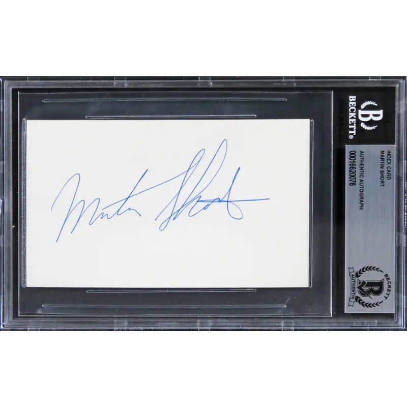 Martin Short Three Amigos! Authentic Signed 3x5 Index Card BAS Slabbed 2