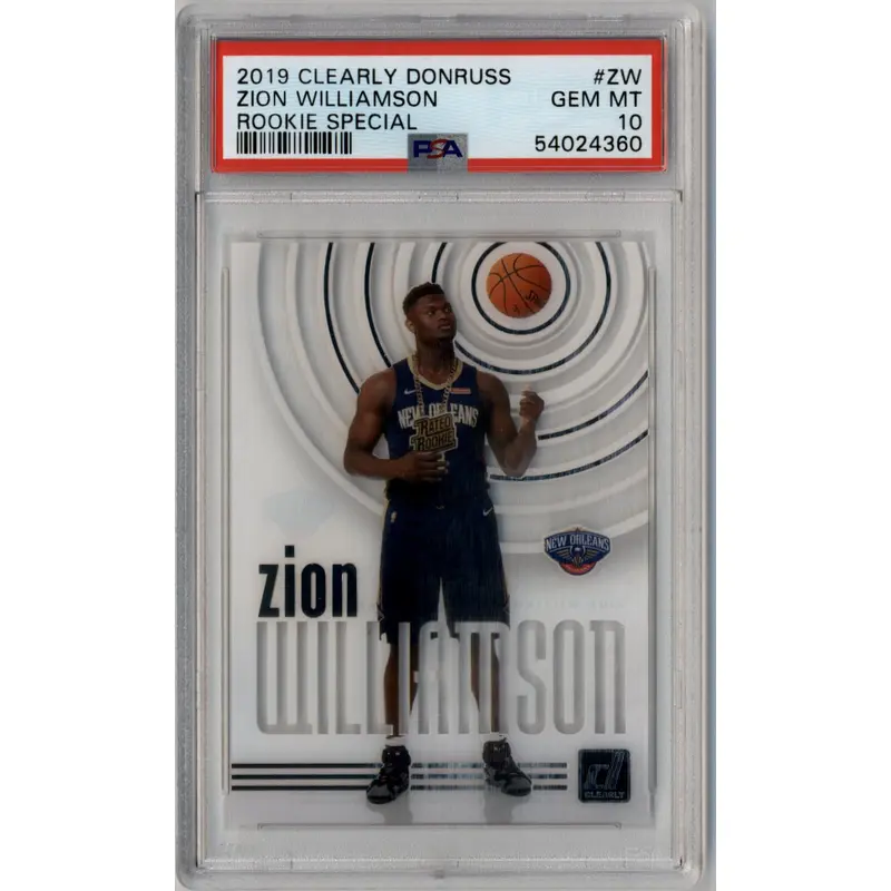 Zion Williamson 2019-20 Clearly Donruss Rookie Special #ZW PSA 10 Gem Mint