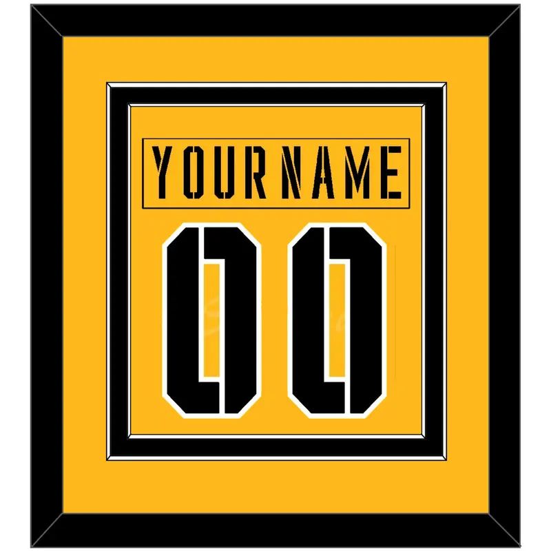 Pittsburgh Nameplate & Number (Back) Combined - 2017 Stadium Series Gold - Double Mat 2