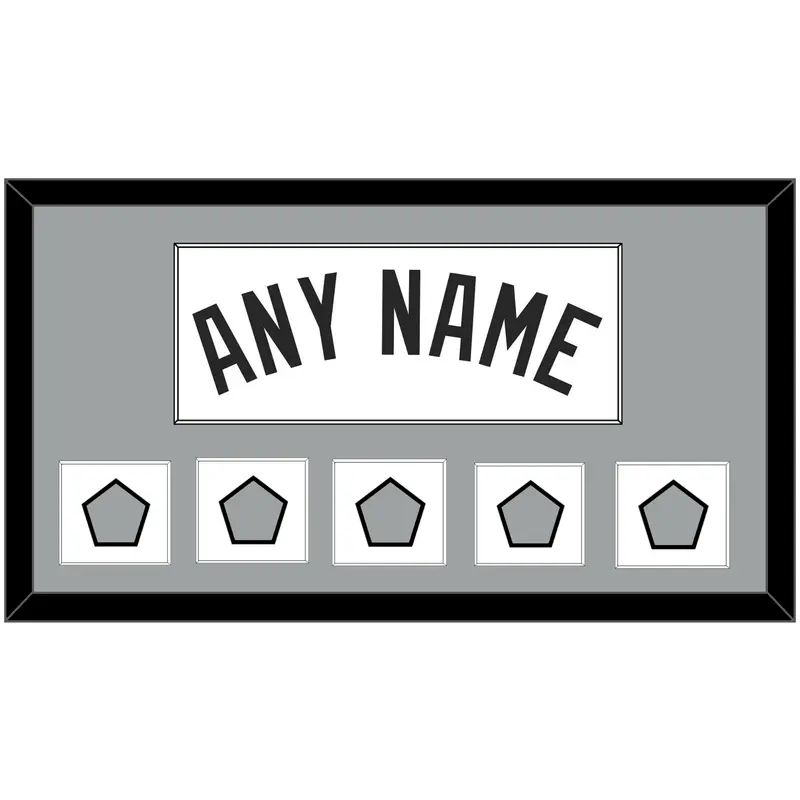 San Antonio Name With 5 Champions Trophy Patches - Home White (1989-2002) - Single Mat 2