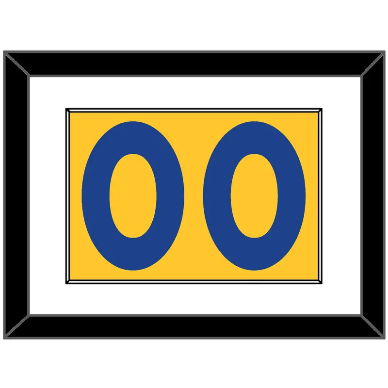 Golden State Number - Alternate Yellow (2013) - Single Mat 1